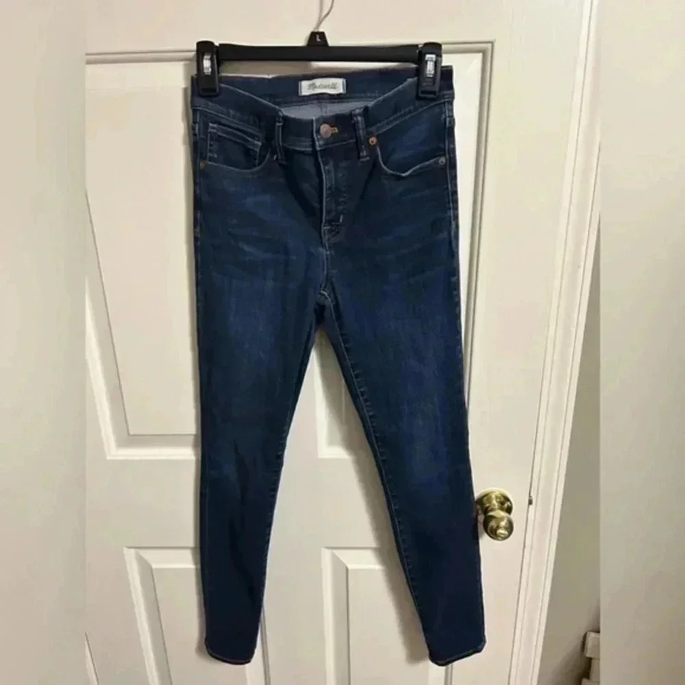 Madewell 9" High Rise Skinny Jeans 26 Dark Wash